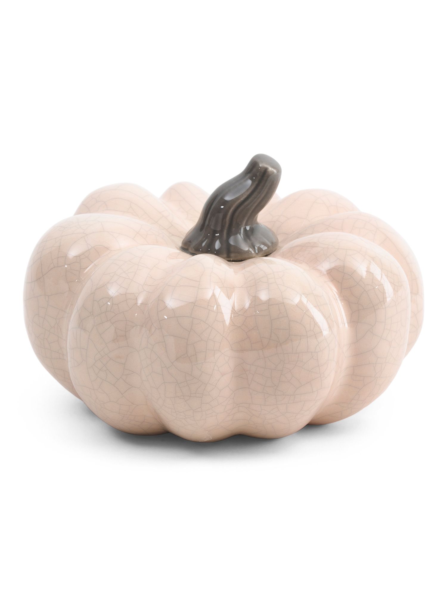 7.5in Ceramic Crackle Pumpkin | TJ Maxx