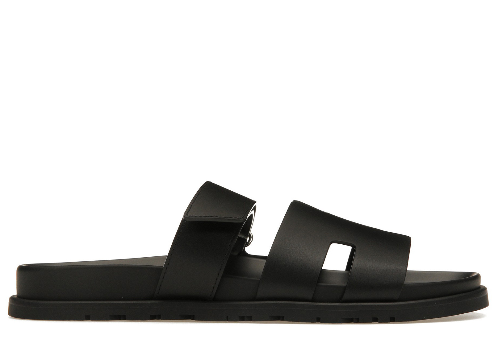 Hermes Chypre Sandal Noir Calfskin Leather (M) | StockX