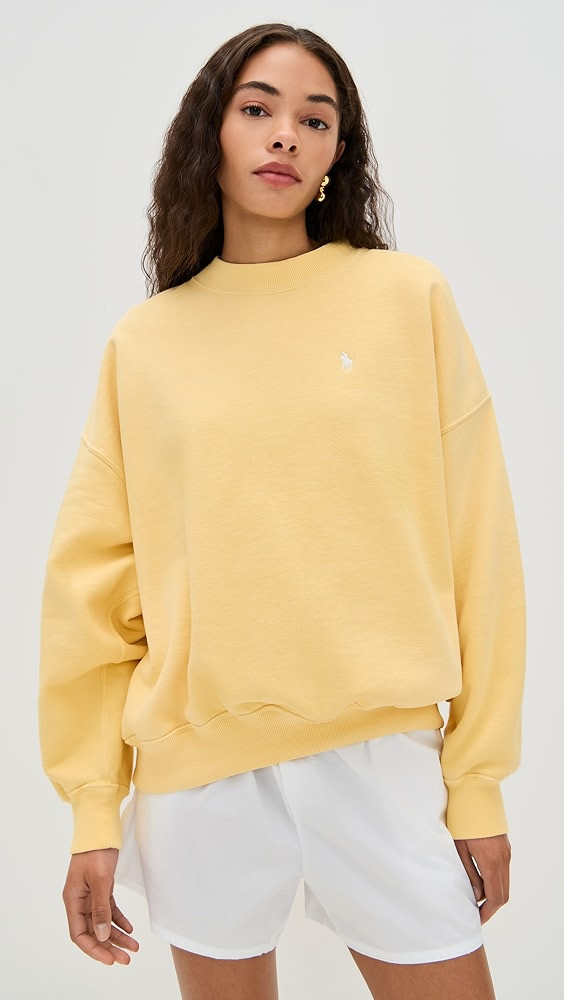 Polo Ralph Lauren Vintage Fleece Knit Long Sleeve Crew Sweatshirt | Shopbop | Shopbop