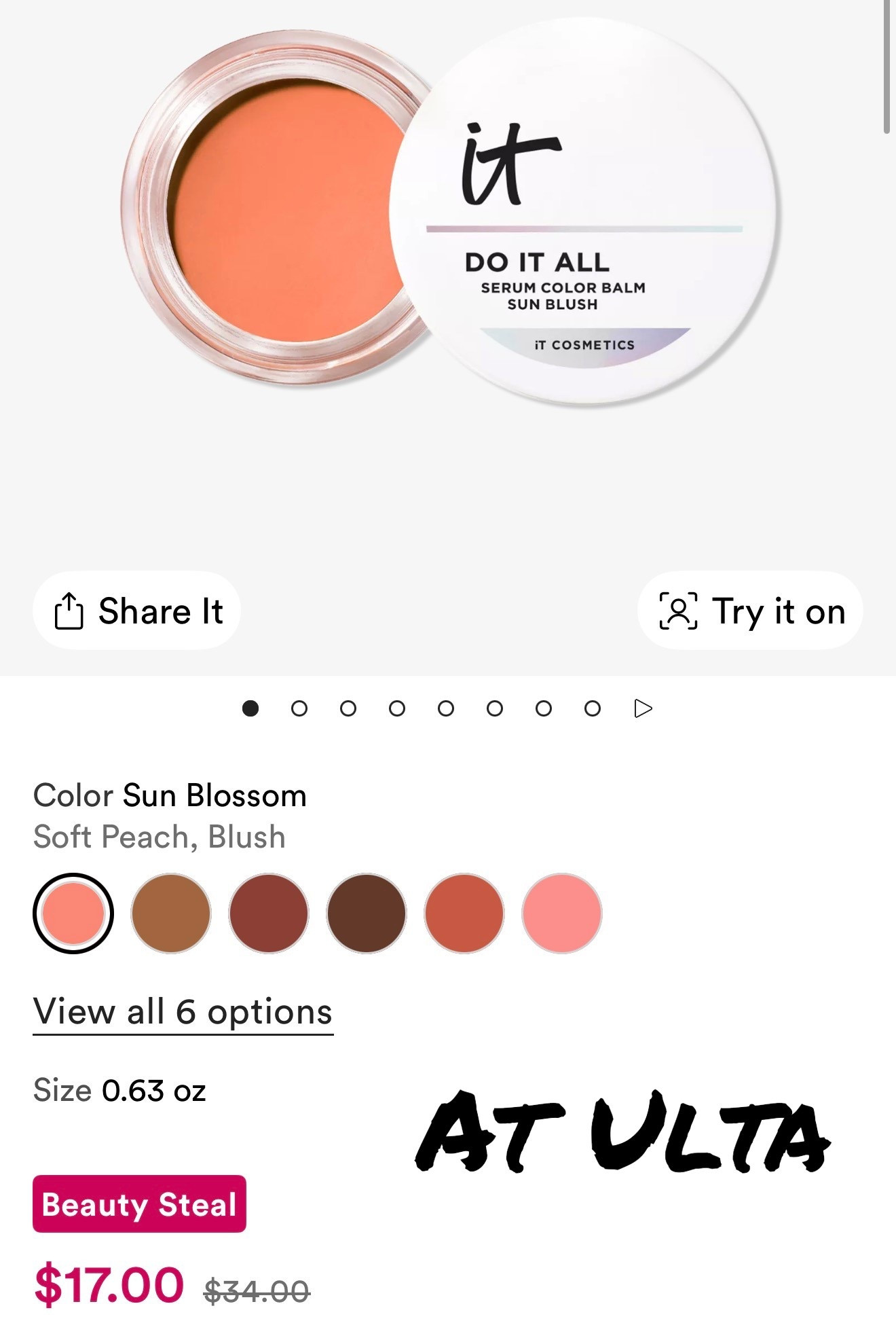 Best cream blush
It cosmetics
Ulta beauty sale

#LTKSpringSale #LTKOver40 #LTKBeauty