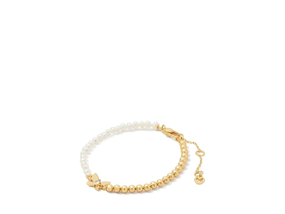 Kate Spade New York Pearl and Gold Bead Women's Bracelet Women's Bracelet Cream/Gold, Brass/Cubic Zirconia/Pearl | Zappos