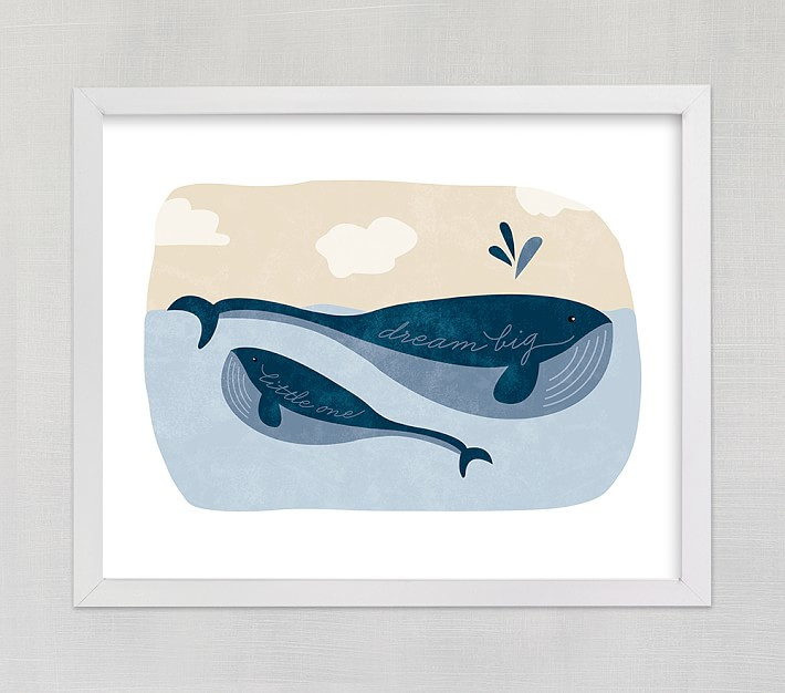 Minted® Little Whale Wall Art by Erica Krystek | Pottery Barn Kids