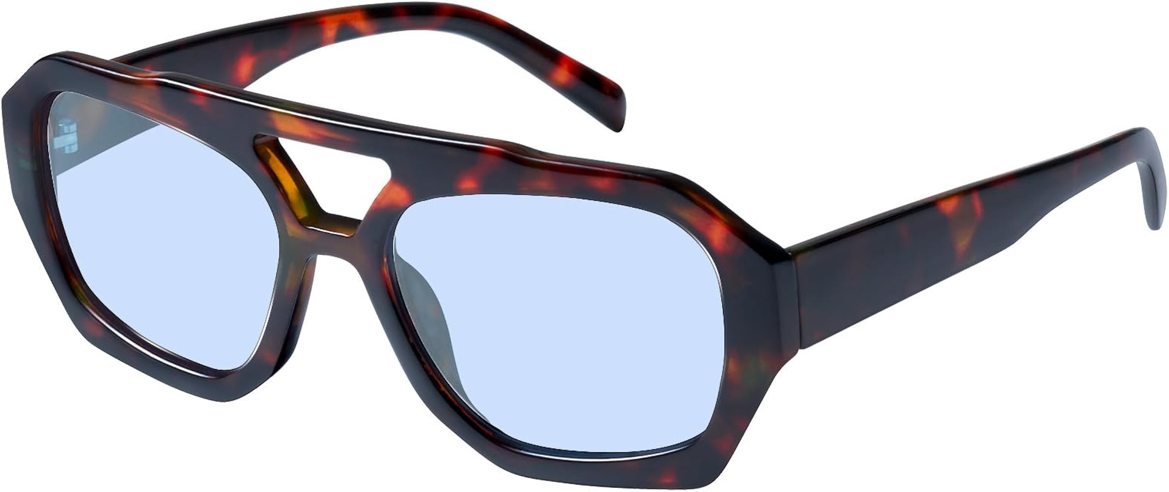 mosanana Trendy Hexagonal Aviator Sunglasses for Women Designer Retro Style MS52473 | Amazon (US)