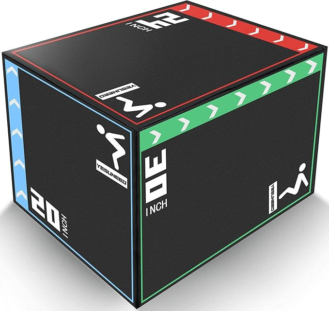 YESUNEED 3 in 1 Foam Plyometric Box Jumping Box for Training, 20” 24” 30” Non-Slip Plyometr... | Amazon (US)