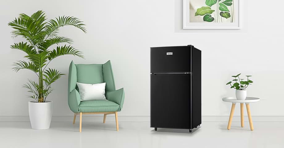 Galanz Retro Compact Mini Fridge with Freezer, 2-Door, Energy Efficient, Small Refrigerator for D... | Amazon (US)