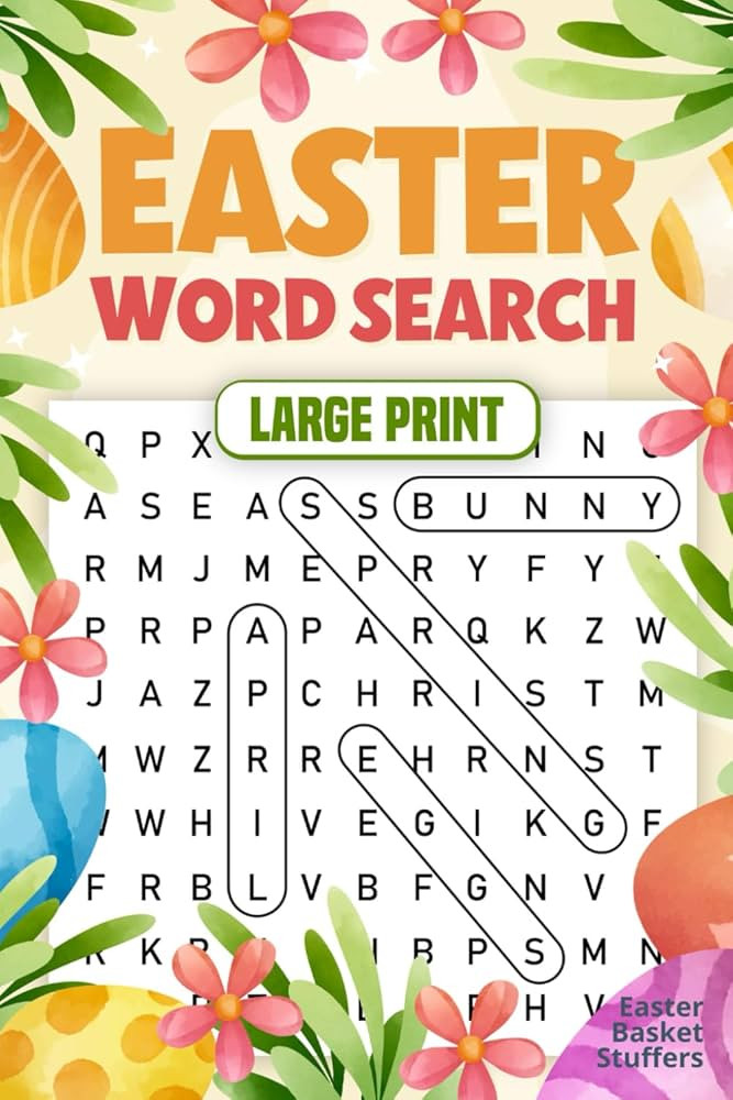 Easter Basket Stuffers: Word Search Large Print: Fun and Festive Puzzle Book for Kids, Teens, and... | Amazon (US)