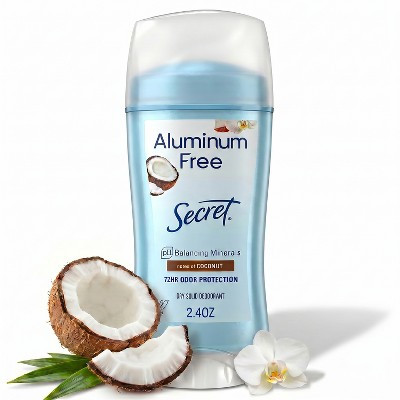 Secret Solid Deodorant for Women - Coconut - Aluminum-Free 2.4oz: Normal Skin, Recommended for Under Arm Use | Target