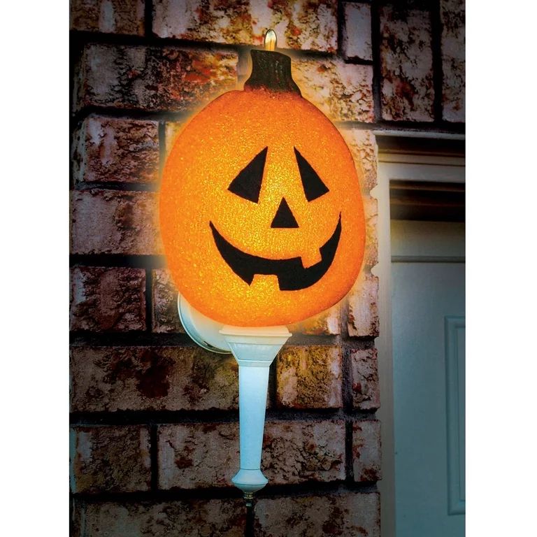 Sparkling Pumpkin Porch Light Cover Halloween Decor - Walmart.com | Walmart (US)