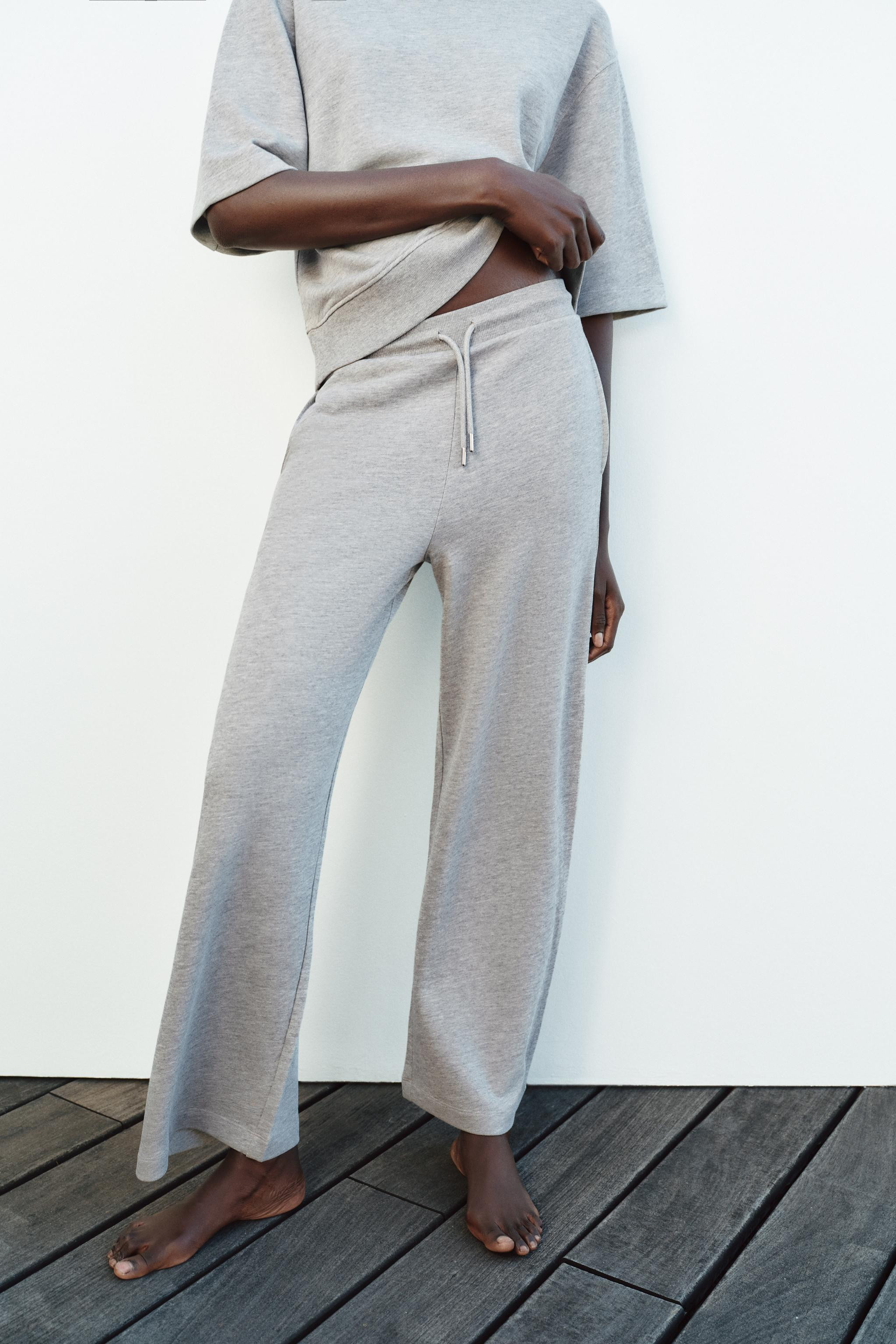 WASHED EFFECT WIDE LEG PANTS | Zara US