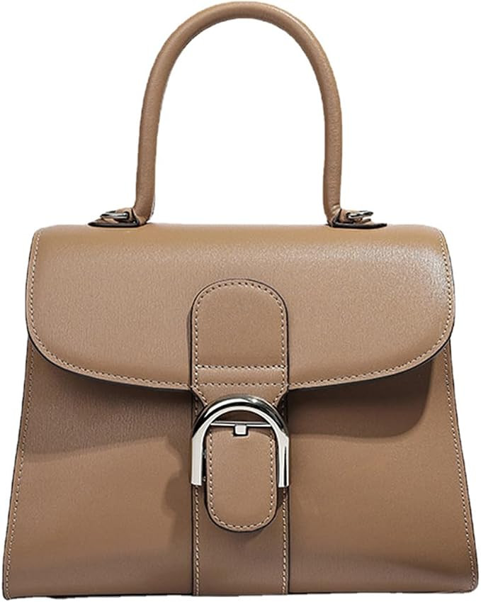 HIONRE Genuine Leather Tote Bag Stylish Womens Crossbody Top-Handle Handmade Genuine Cowhide Bag ... | Amazon (US)