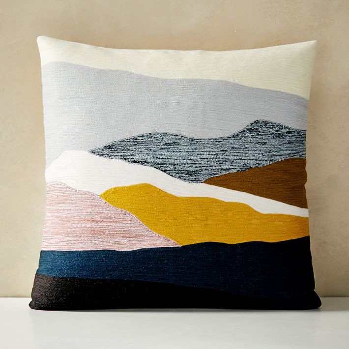 Crewel Landscape Pillow Cover | West Elm (US)