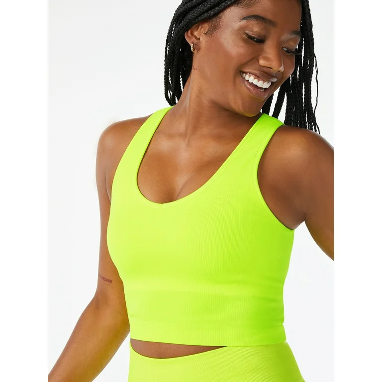 Love & Sports Women's Seamless V-Crop Tank Top - Walmart.com | Walmart (US)