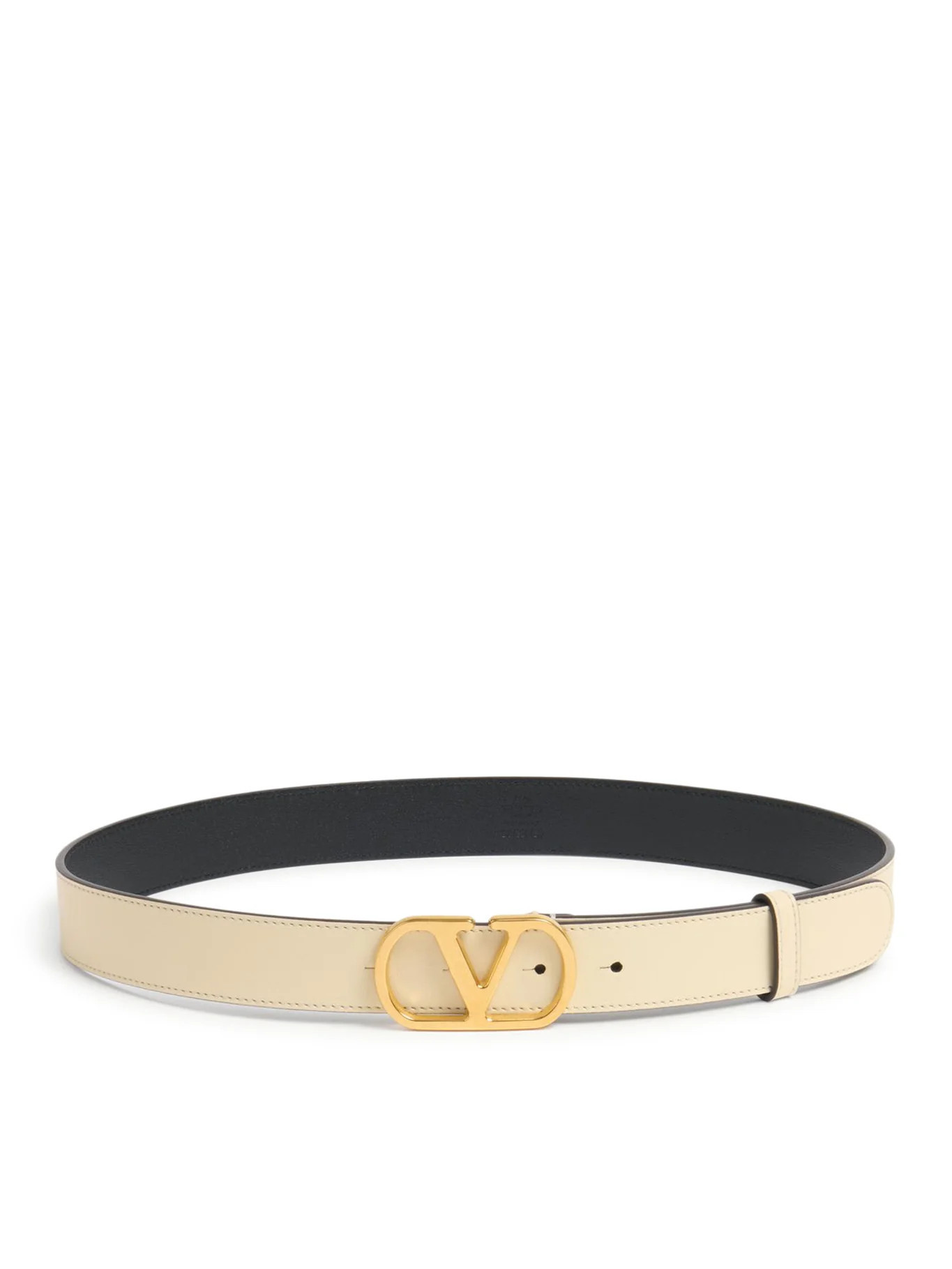 VLOGO SIGNATURE BELT IN GLOSSY CALFSKIN 30MM - Valentino Garavani - Woman | Suitnegozi INT