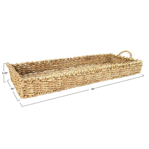 Rectangle Wicker Tray With Handles | Antique Farm House