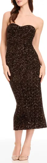 Vada Paillette Strapless Gown | Nordstrom