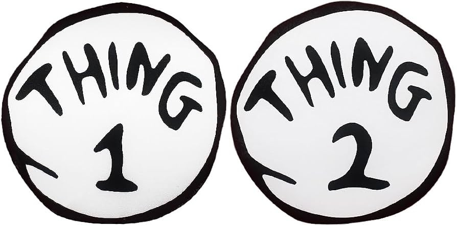 Thing 1 2 Large 2 Pieces Iron On Patch Halloween Costume Accessories Standard | Amazon (US)