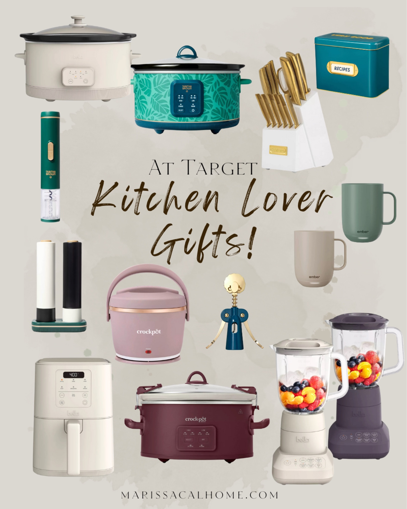 Kitchen gifts // Culinary gifts // Target Sale // Gifts for Her // pretty appliances // kitchen aesthetic// colorful kitchen gear // Ember mugs // blender // mini crock pot // knife set // Cyber Mondayy

#LTKGiftGuide #LTKCyberWeek #LTKHome