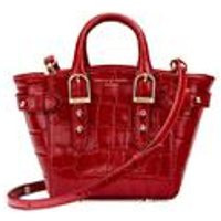 Marylebone Micro Bag Red Croc | Aspinal of London