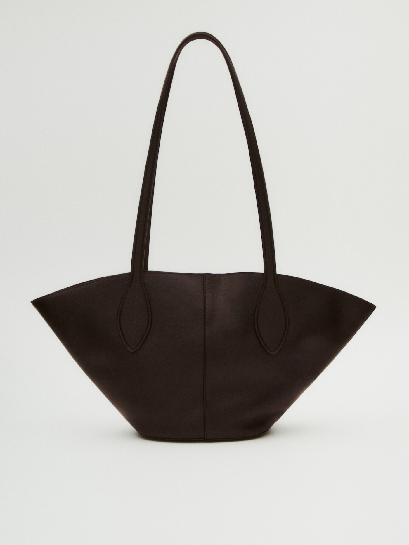 Nappa leather mini tote bag with long strap | Massimo Dutti US
