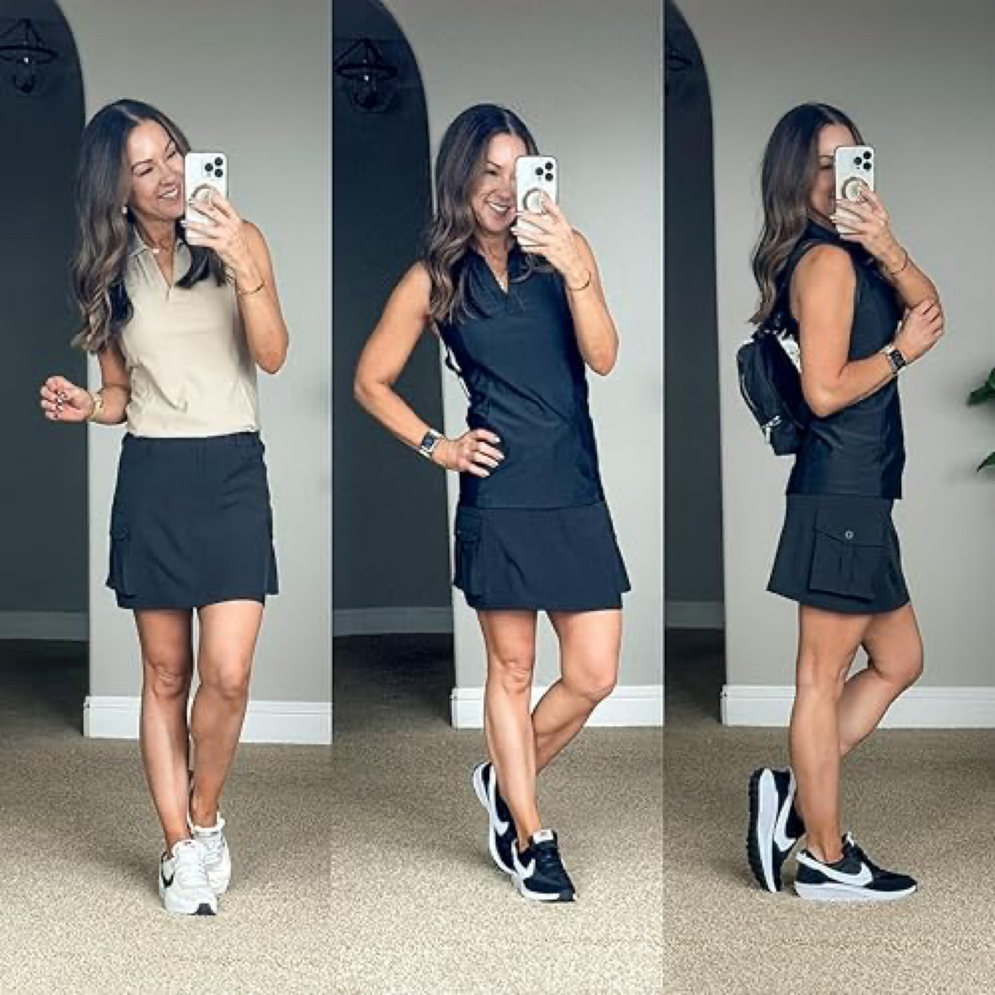 Athleisure Outfit Inspo for an everyday outfit! 

I am wearing size XS polo tank and cargo skirt, sneakers go up 1/2 size!

Athleisure  Activewear outfit  Golf outfit  Cargo skirt  Neutral fashion  Trending fashion  Sneakers  Accessories  EverydayHolly

#LTKSeasonal #LTKStyleTip #LTKOver40