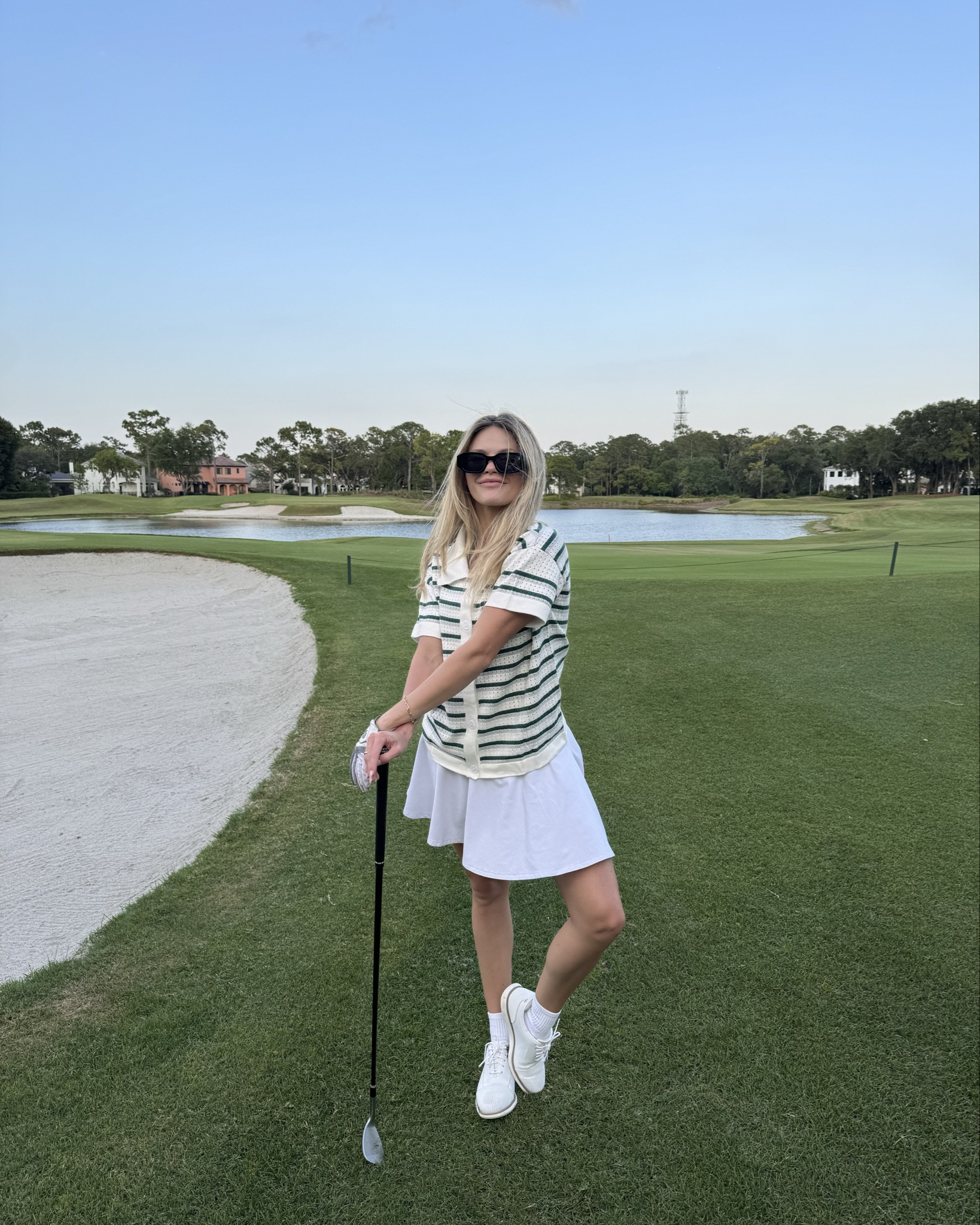 Golf uniform for summer! This top is part of an amazon set ⛳️🏌🏼 

golf l golf outfit l golfing l women’s l amazon