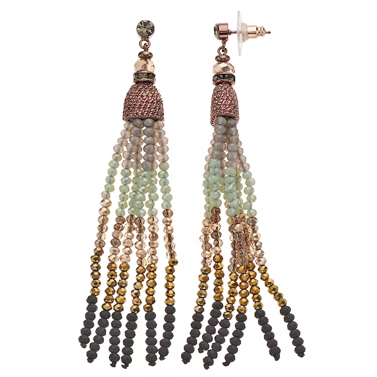 Simply Vera Vera Wang Beaded Tassel Drop Earrings | Kohl's