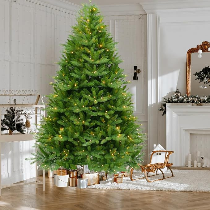 7.5 FT Artificial Christmas Tree with Lights, Warm & Colorful 500 Lights, 10 Modes, Realistic Tip... | Amazon (US)