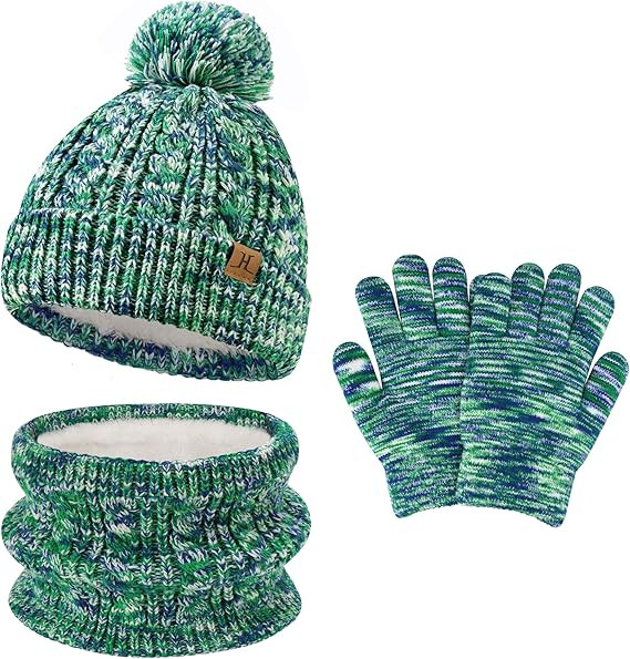 Kids Toddlers Winter Beanie Hats Gloves Neck Scarf Set Mittens Gifts for 0 6 12 Months 1 2 3 4-8 ... | Amazon (US)