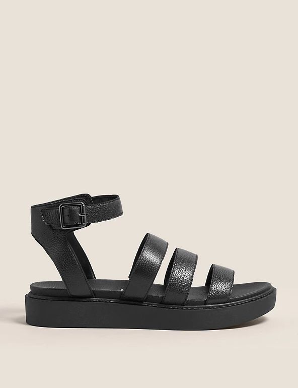 Leather Ankle Strap Flat Sandals | M&S Collection | M&S | Marks & Spencer (UK)