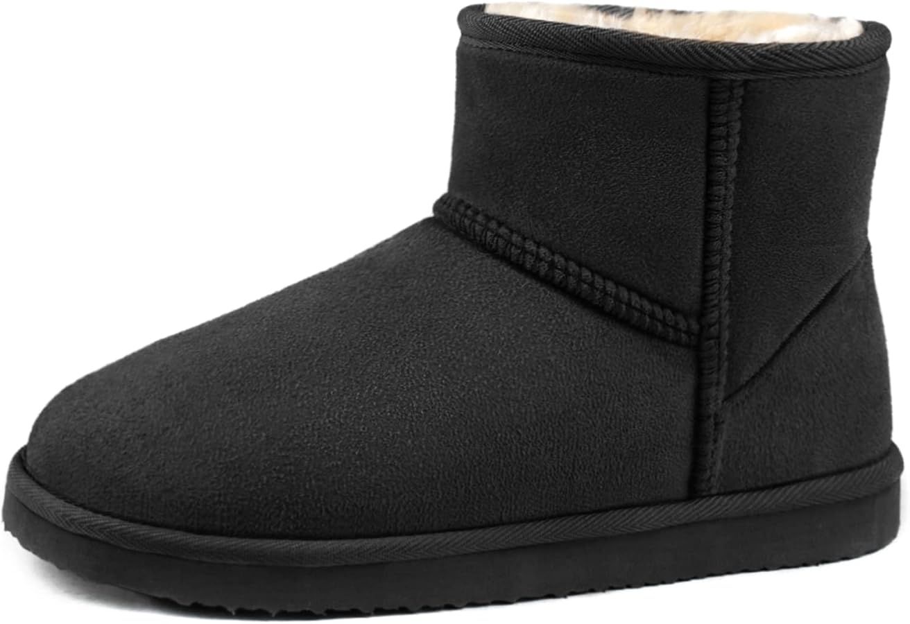 Zizor Women's Cozy Short Bootie Slippers, Winter Warm Hard Bottom House Shoes with Fuzzy Lining | Amazon (US)