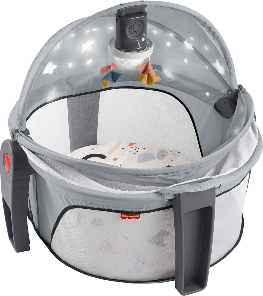 Fisher-Price Portable Baby Bassinet and Play Space Deluxe On-the-Go Projection Dome with Lights M... | Amazon (US)