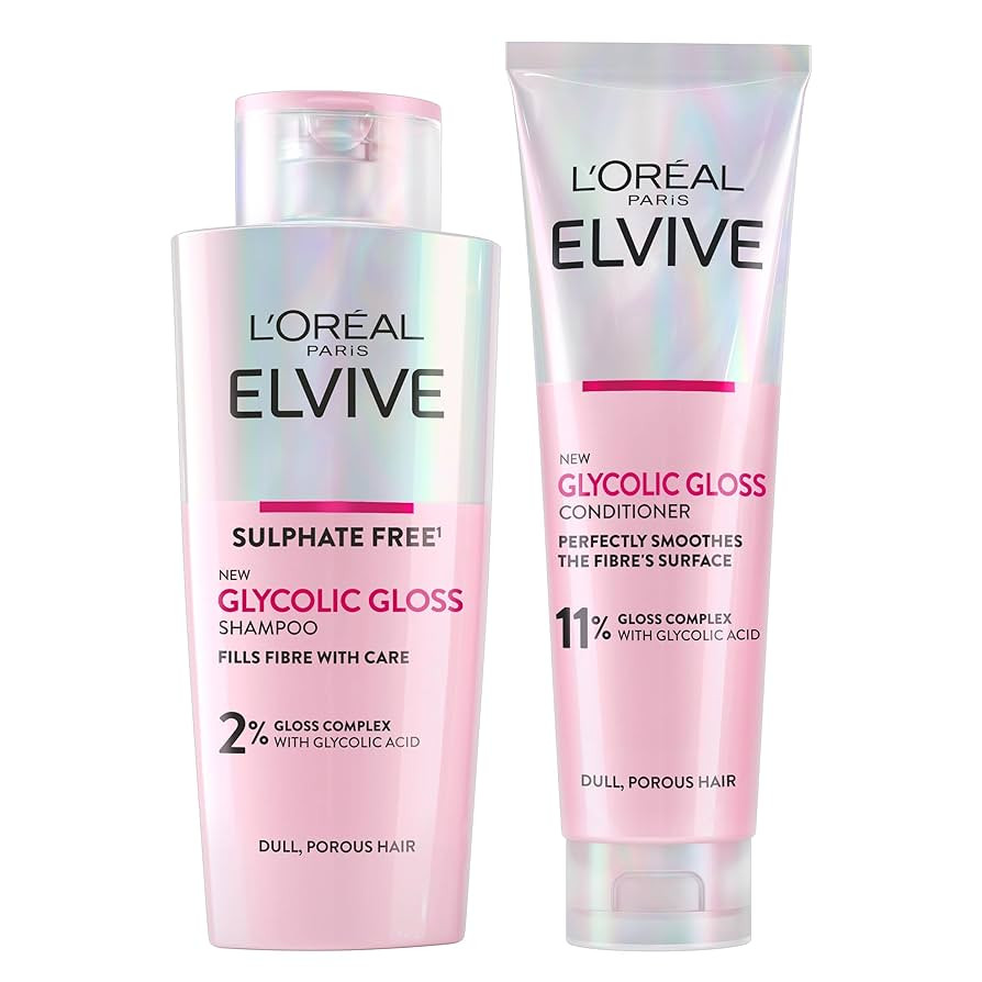 L'Oréal Paris Elvive Glycolic Gloss for Dull Porous Hair, Get The Shiniest Hair of Your Life, Gl... | Amazon (UK)