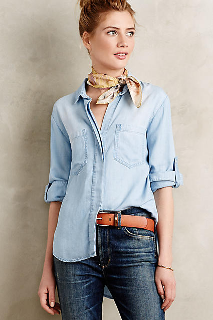 Split-Back Chambray Buttondown | Anthropologie (US)