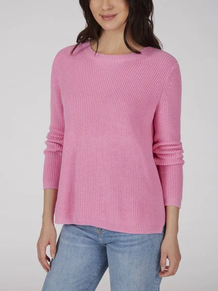 The Emma: Crewneck Shaker Stitch Sweater | 525 America