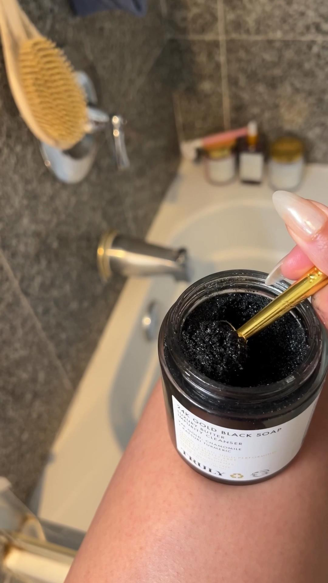 This body care routine featuring Truly Beauty helps target texture, dryness, and irritation with a touch of luxury. I’m using the 24k Gold Black Soap to deeply cleanse and clarify, followed by the Glazed Donut After Shave Glow Cream and Oil for the dreamiest post shower finish. These products leave your skin looking radiant and feeling baby soft! perfect for year round glow, not just summer.

#LTKBeauty