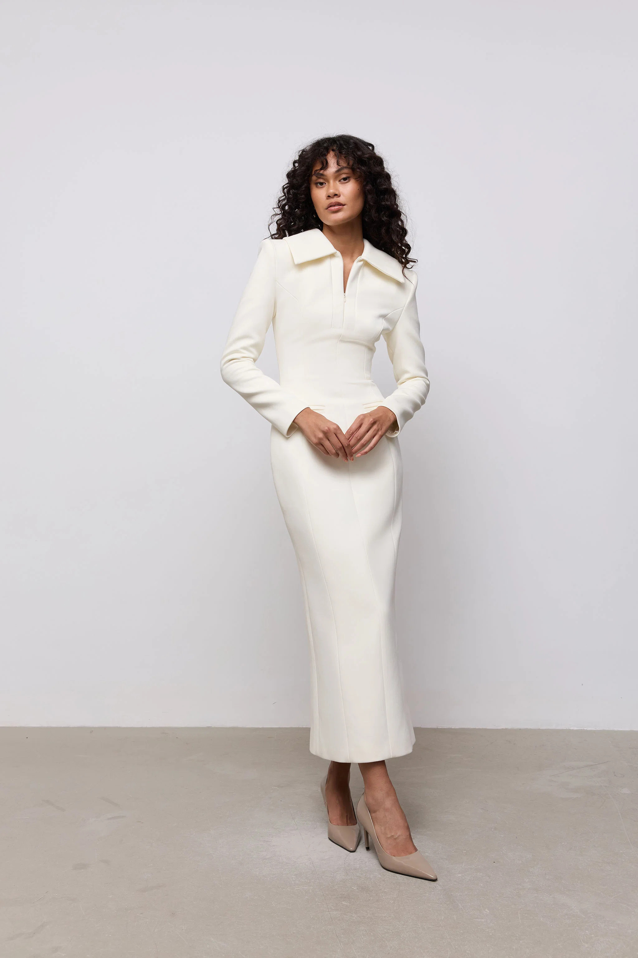 Zip Detail Midi Dress | Odd Muse