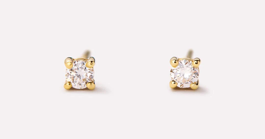 Gold Mini Diamond Studs | Ana Luisa