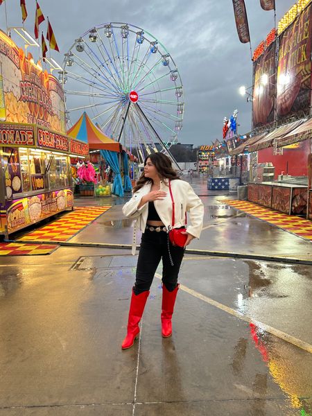 Outfit I wore to the rodeo! Use code SHOPSARAH for 10% off the jacket 🤍

Linked similar purses but my actual one is from TikTok shop and super cheap! Linked on my TikTok showcase. 