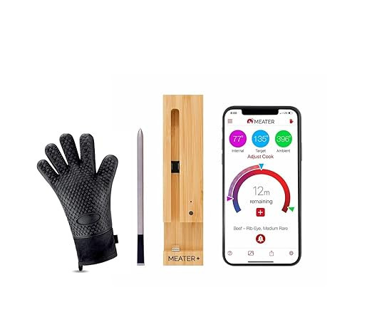 Meater + Plus 165 ft Long Range Smart Wireless Meat Thermometer for The Oven Grill Kitchen BBQ Sm... | Amazon (US)
