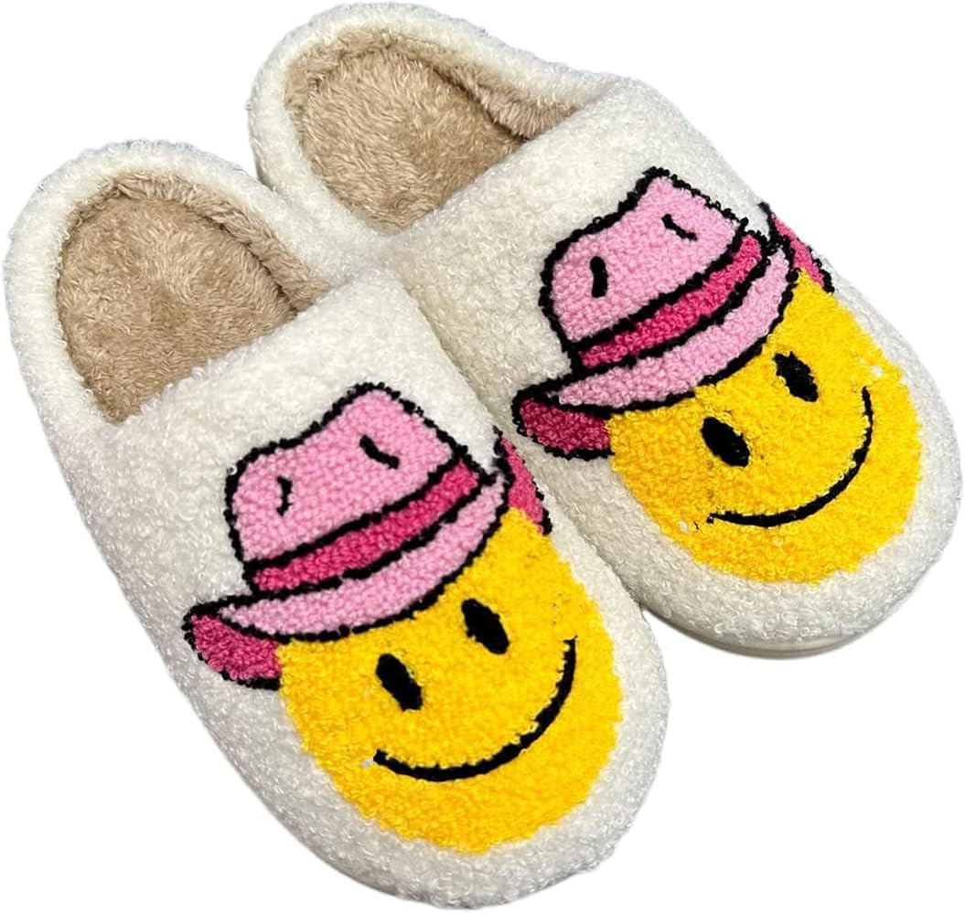 DAFAJGY Bad Bunny Slippers | Smile Face Slippers | Soft Cloud Plush Fluffy Slippers | Slip-on Coz... | Amazon (US)