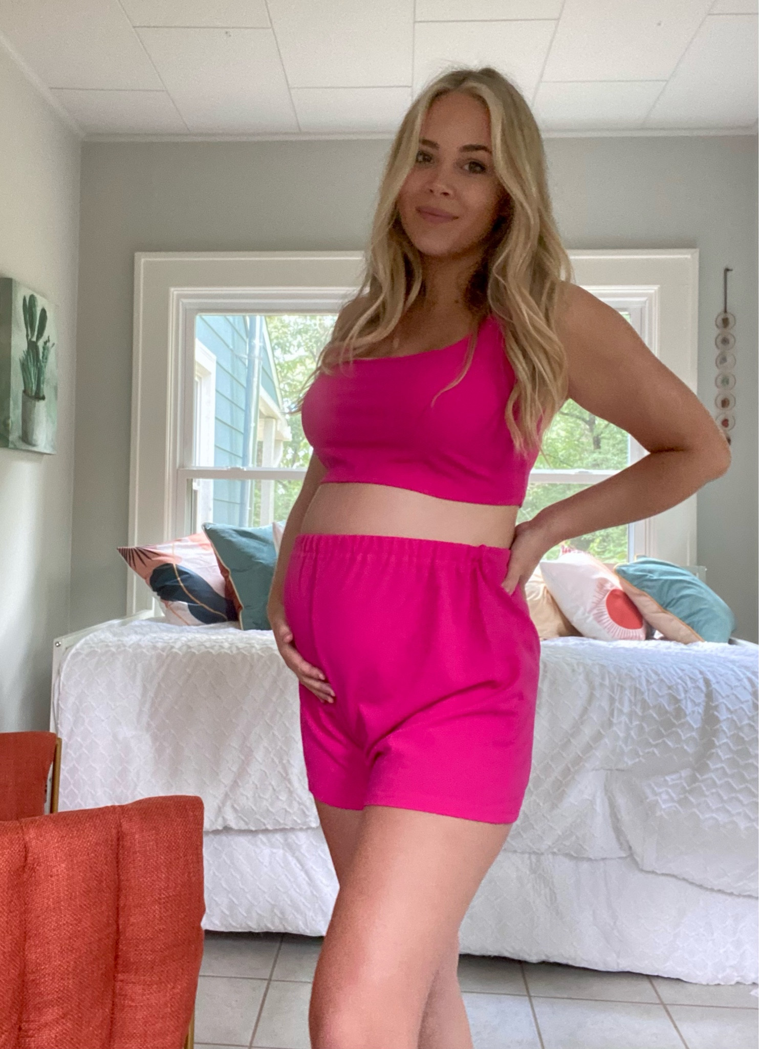 Hot Pink Maternity Two Piece Outfit 

#LTKbeauty #LTKU #LTKbaby
