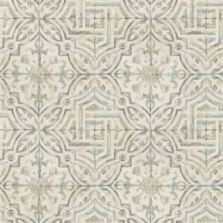 Sonoma Olive Spanish Tile Olive Wallpaper Sample | The Home Depot