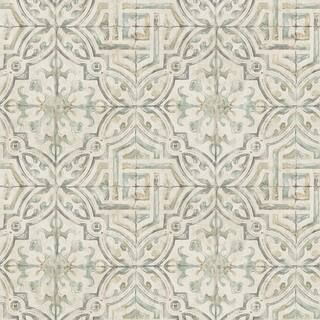 Sonoma Olive Spanish Tile Olive Wallpaper Sample | The Home Depot