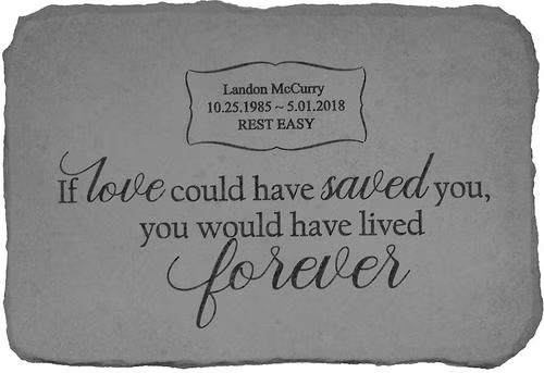 Kay Berry If Love Could Have Saved You Personalized Pet Memorial Stone | Chewy
