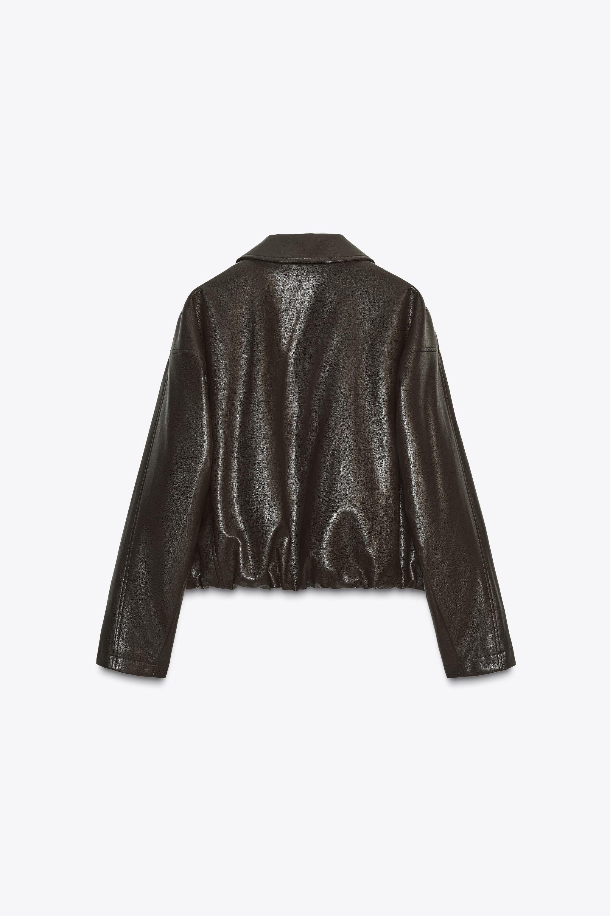FAUX LEATHER BOMBER JACKET | Zara UK