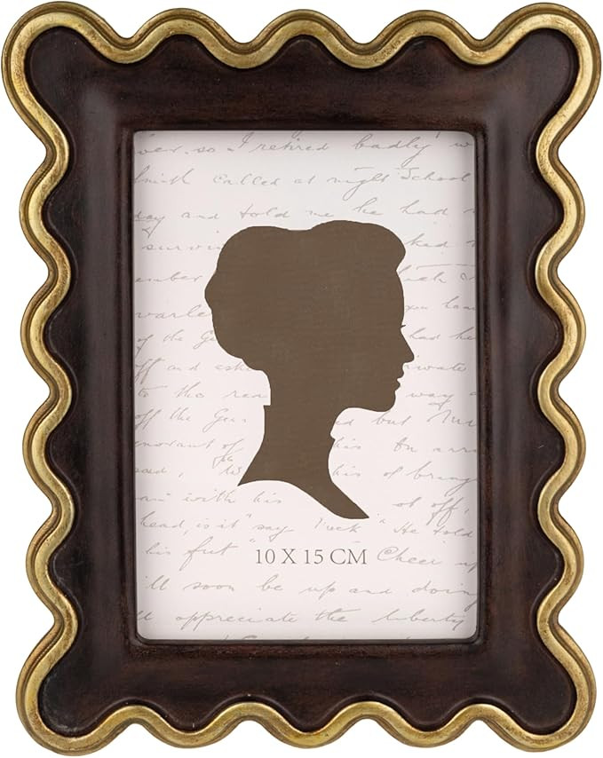 AELS 4x6 Inch Vintage Scalloped Picture Frame, Mid Century Modern Antique Photo Frames with Glass... | Amazon (CA)
