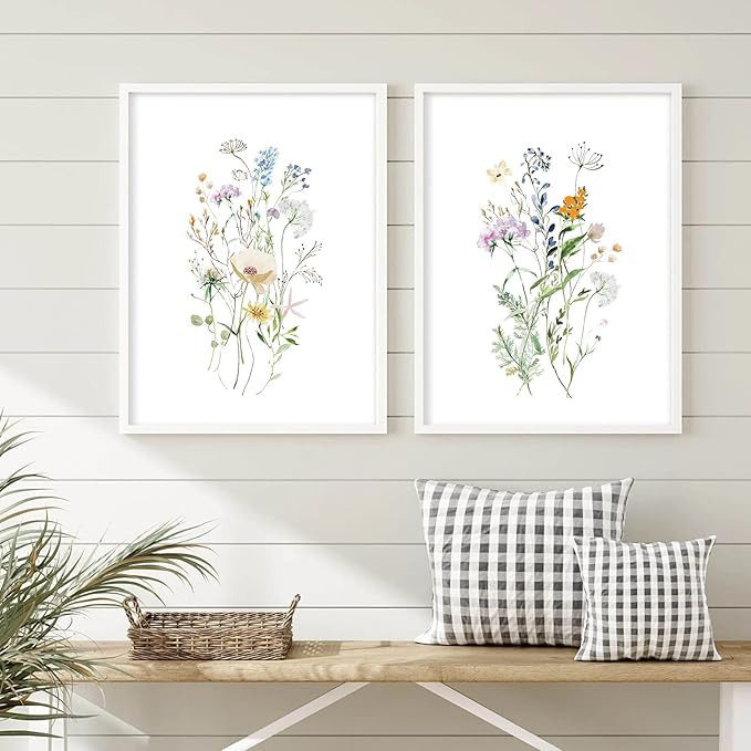 Flower Wall Art Flower Poster Wildflower Wall Art Floral Prints Wildflower Nursery Decor Watercol... | Amazon (US)