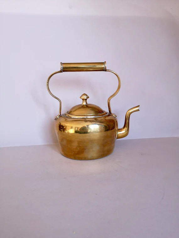 A Lovely Small Vintage Copper or Brass Hot Water Stove Kettle | Etsy | Etsy (US)
