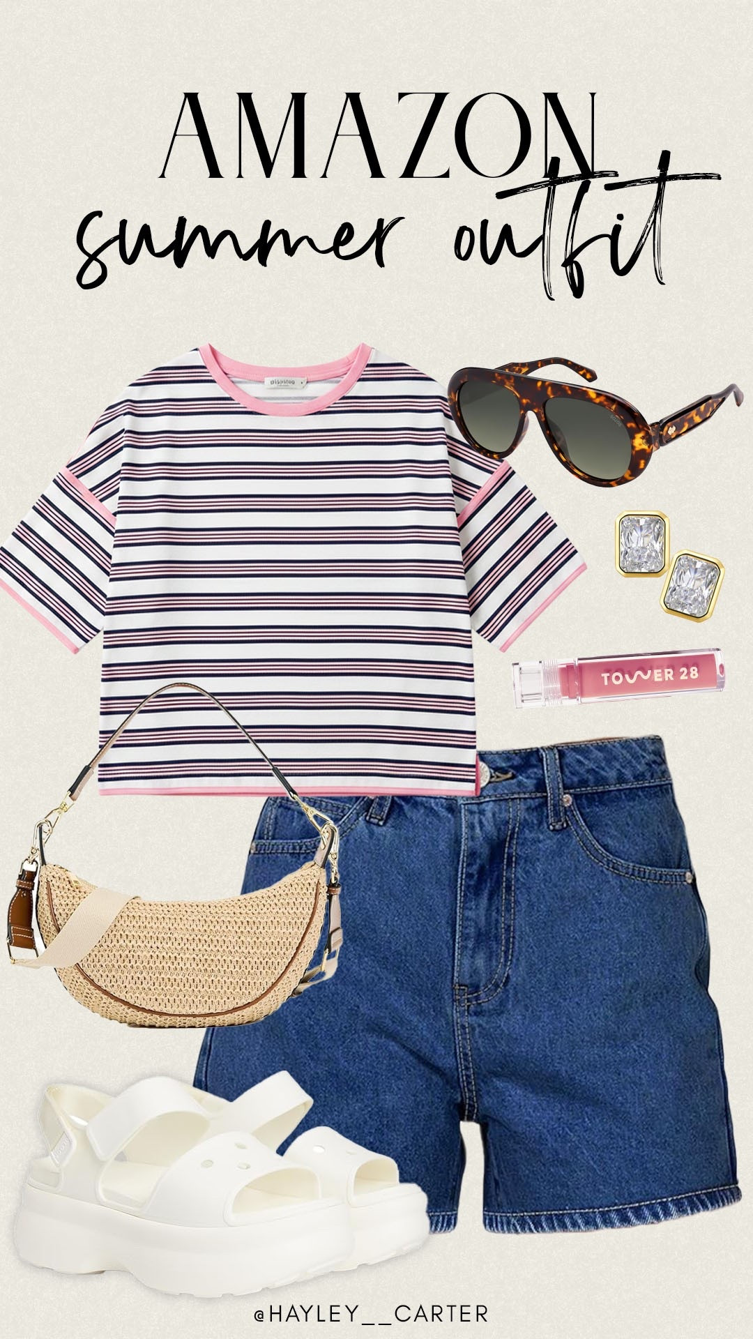 Casual Amazon outfit idea for summer! 

#amazonfinds

Amazon finds. Amazon fashion. Amazon new arrivals. Amazon striped summer tee. Amazon denim shorts.

#LTKootd #LTKSeasonal #LTKgrwm