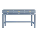 Hamilton Desk with Brass Floral Tassel Hardware | Lo Home by Lauren Haskell Designs